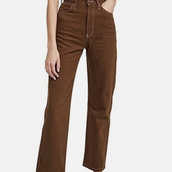 Reformation Cowboy High Rise Straight Jeans - Chocolate - Picture 3 of 5